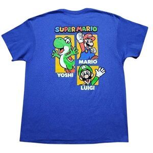 Nintendo Super Mario Mens Blue T-shirt -H
